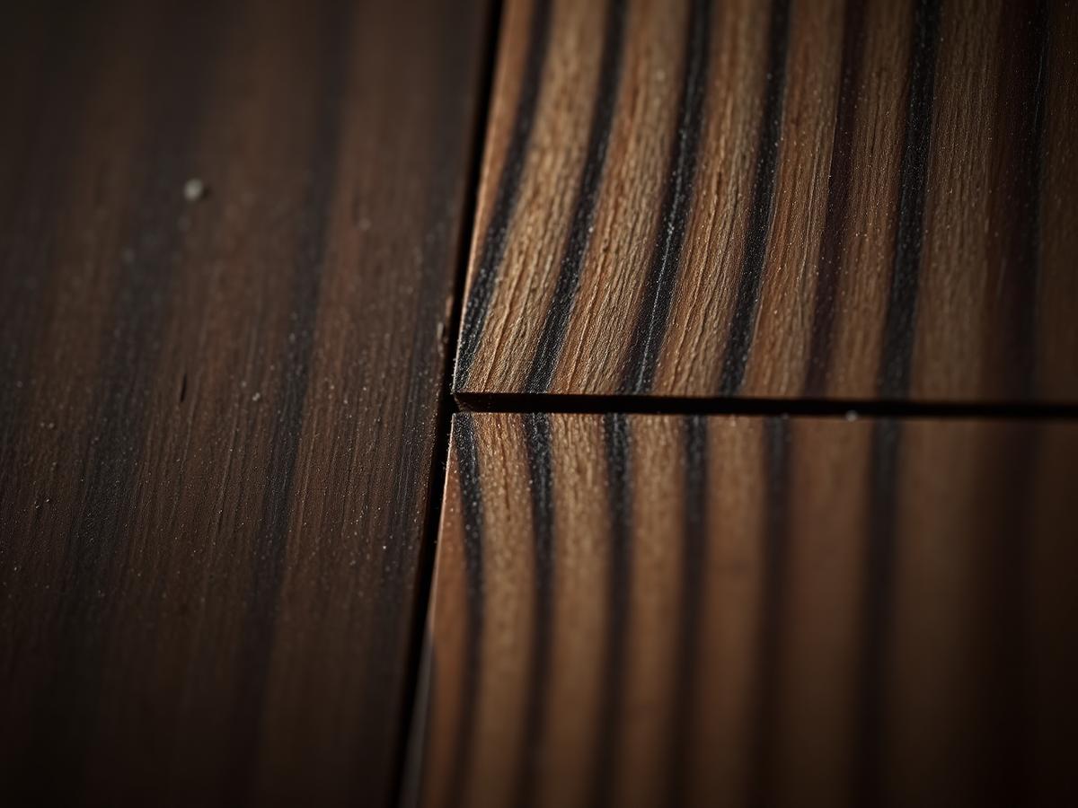 Close-up of a precision hardwood joint